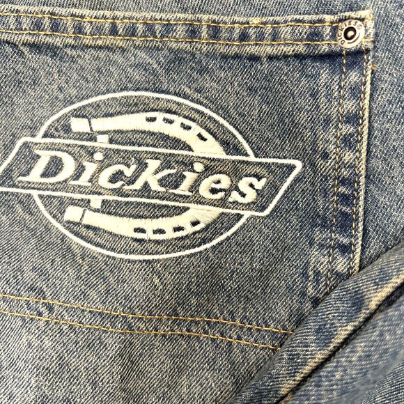 Dickies Jeans Men 34x32 Tinted Denim Wide Leg Baggy Skater Jean 5 Pocket New - Picture 2 of 7